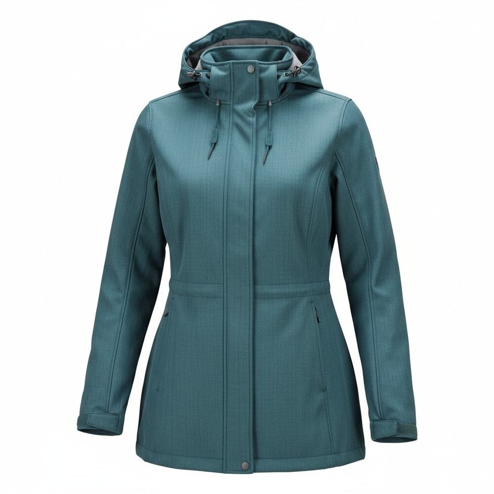 Outdoor Ventures Women's XXL Teal Jacket Hooded Windbreaker Leightweight Warm